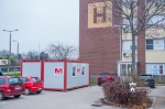 Kórház CT/MR- konténer váró